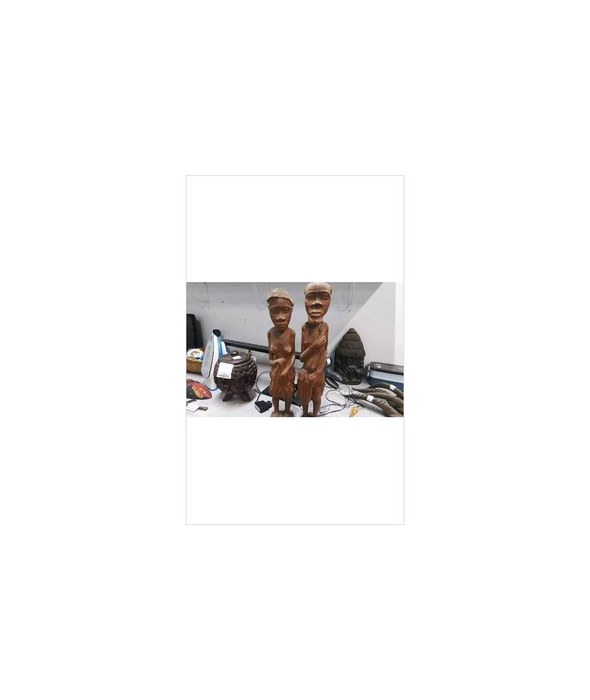 COUPLE AFRICAIN BOIS 