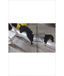 PORTE CD CHEVAL METAL 