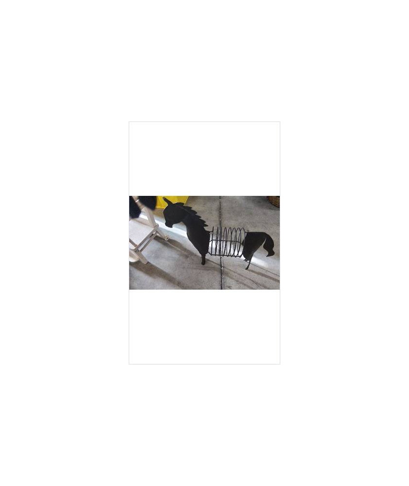 PORTE CD CHEVAL METAL 