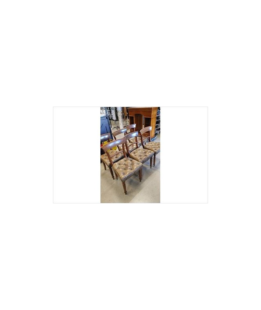 CHAISE BOIS CUIR EN L’ETAT