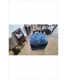 FAUTEUIL / POUF VAUZELLES VELOURS BLEU