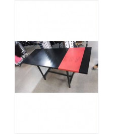 TABLE / BUREAU PIED MÉTAL ( NOIR ROUGE )