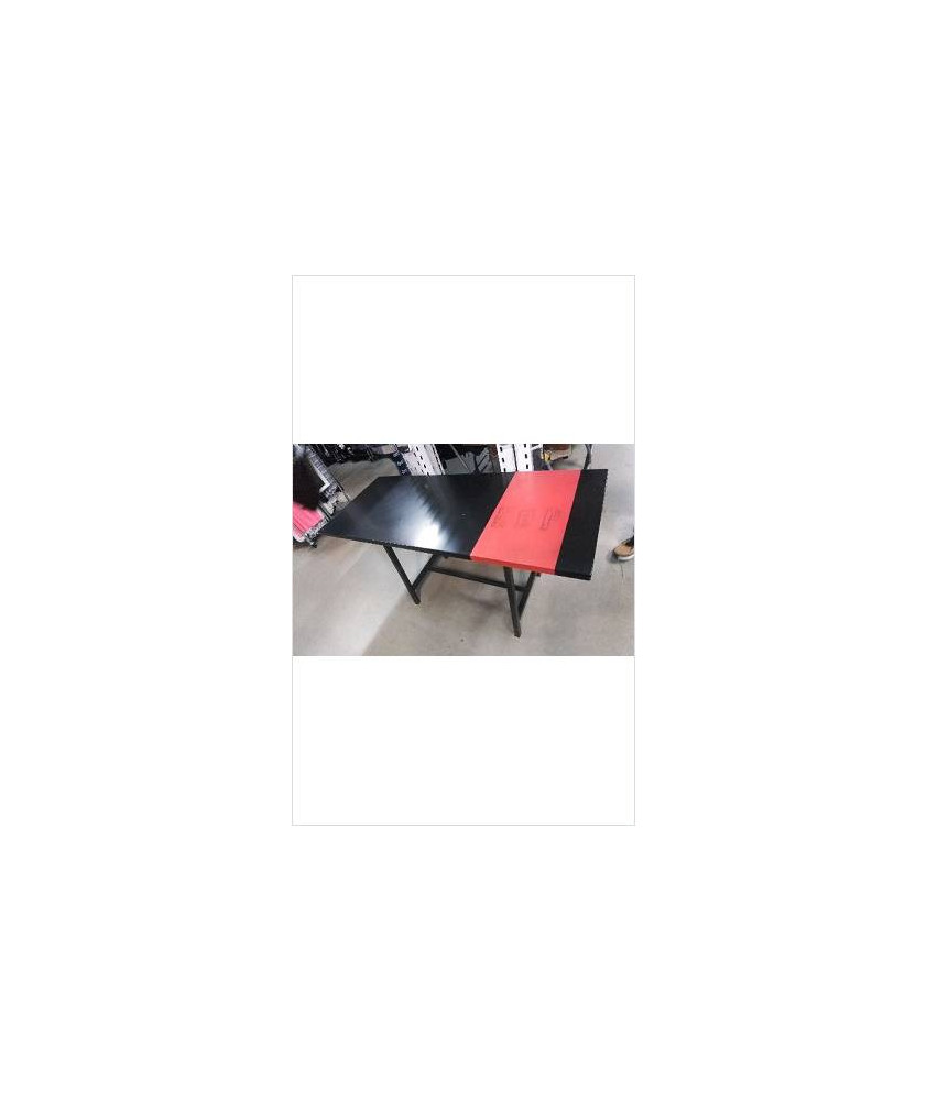 TABLE / BUREAU PIED MÉTAL ( NOIR ROUGE )