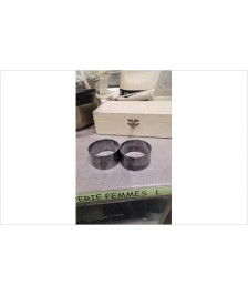 RONDS DE SERVIETTE METAL ARGENTE X2