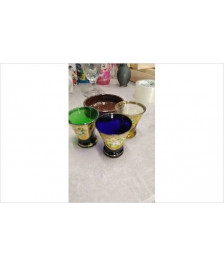 VERRES A LIQUEUR COULEUR X3 