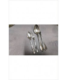 COUVERTS METAL BLANC 