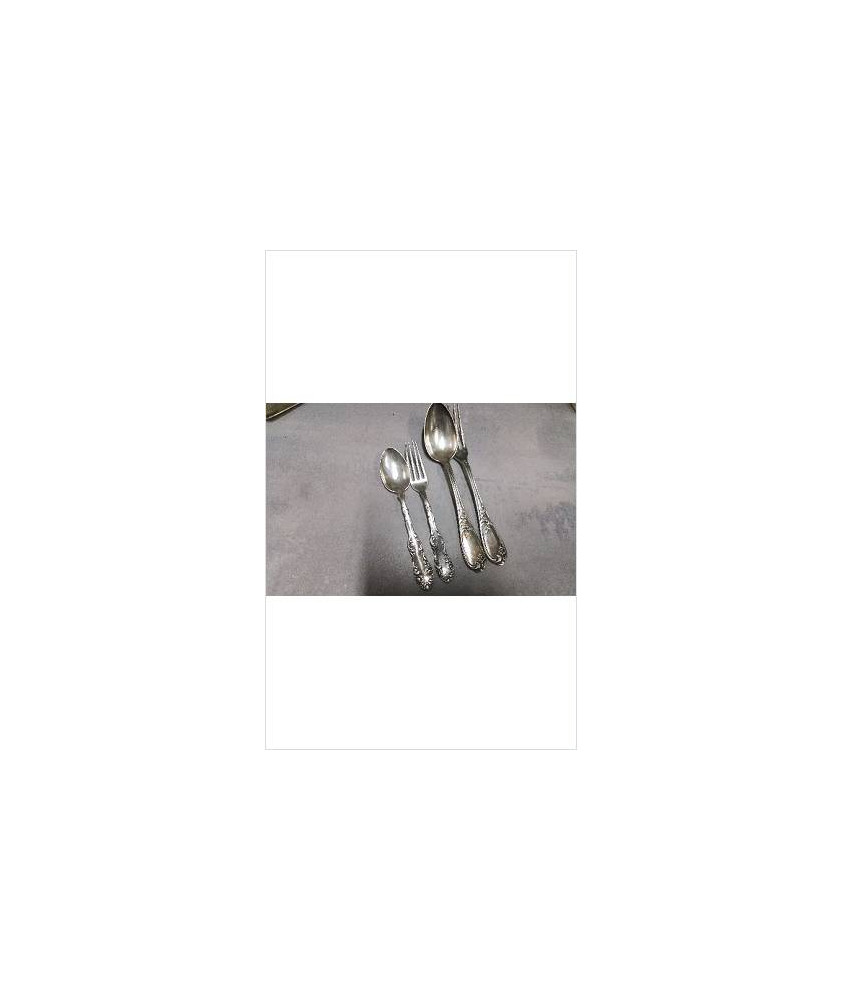 COUVERTS METAL BLANC 