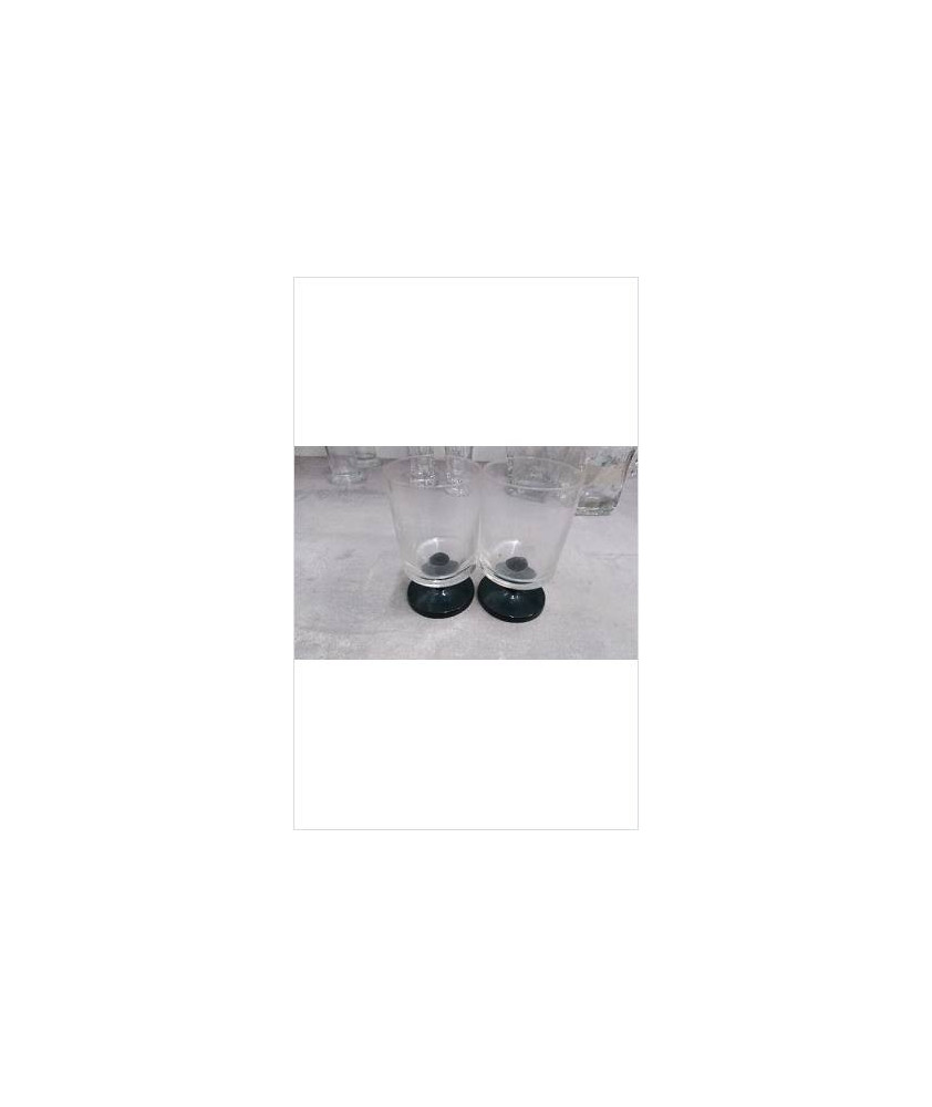 VERRES PIED NOIR X2 
