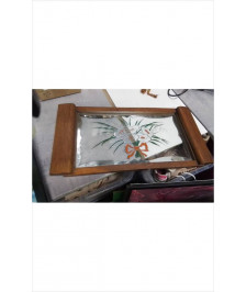 PLATEAU BOIS ET VERRE 