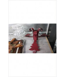 PIED DE SAPIN METAL ROUGE