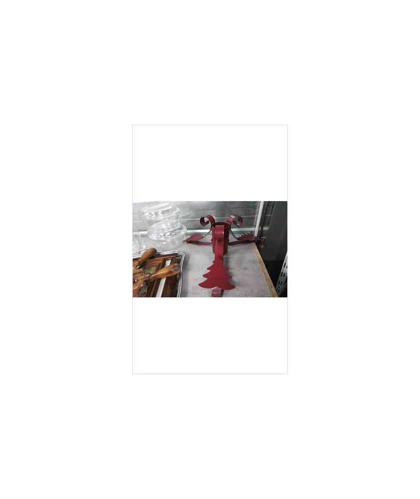 PIED DE SAPIN METAL ROUGE