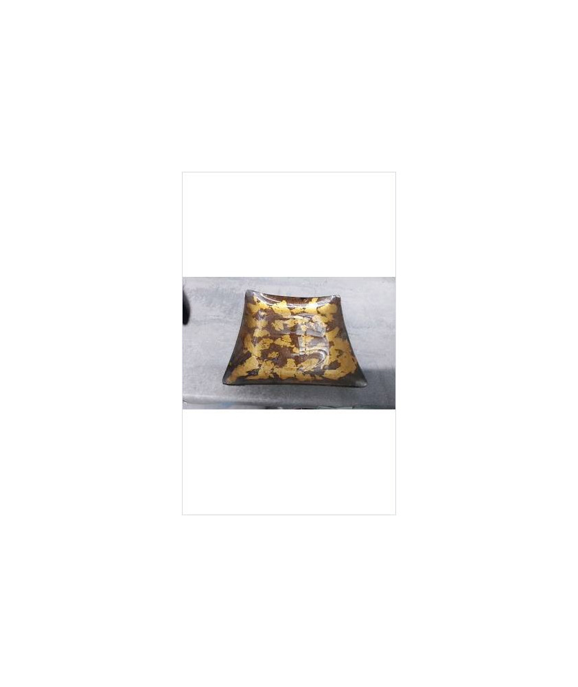COUPELLE CARREE MARRON DOREE PM 