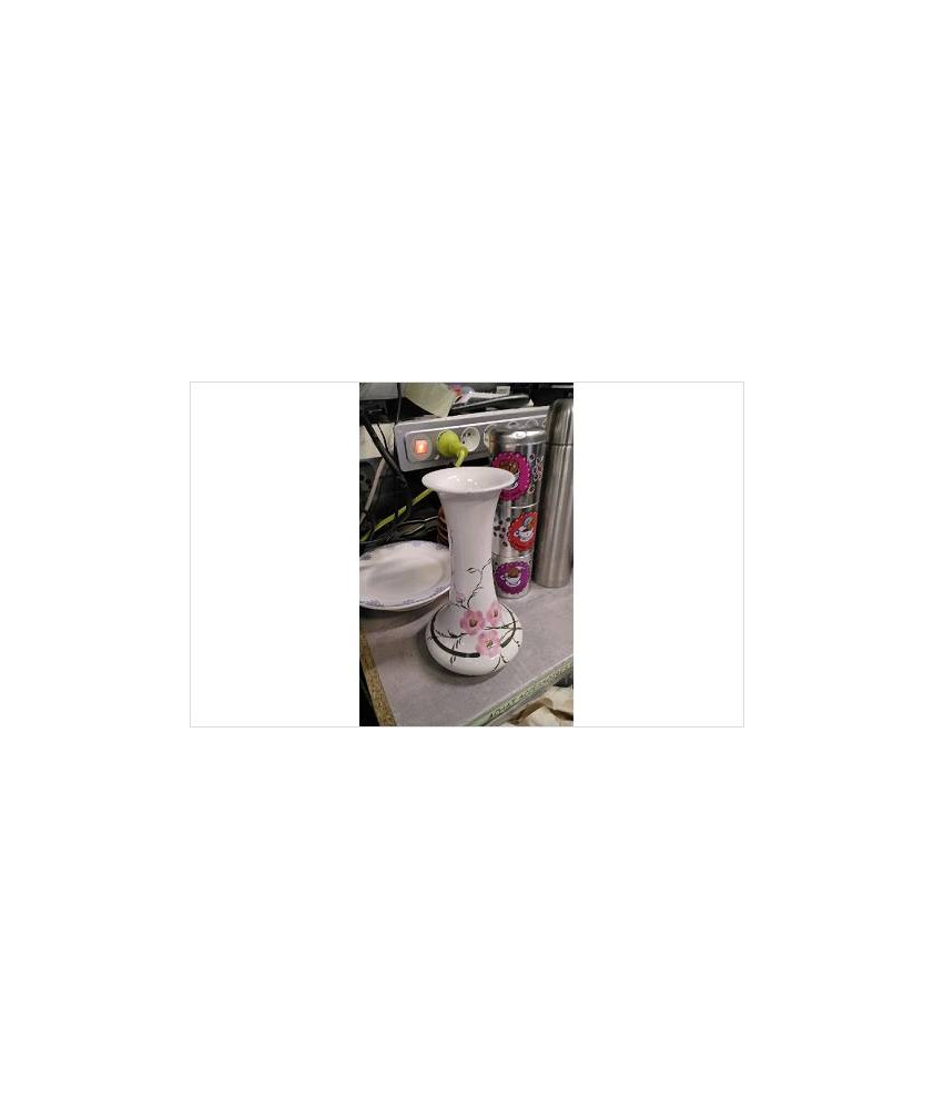 VASE GM FLEURS ROSE