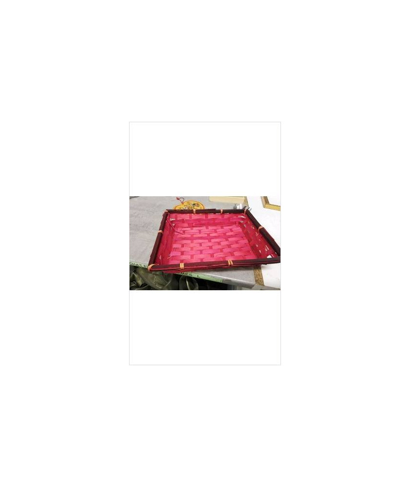 PANIERE TRESSEE ROSE 