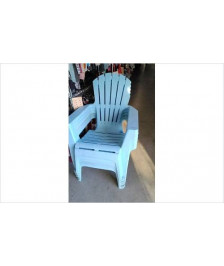 FAUTEUIL DE JARDIN PLASTIQUE BLEU 