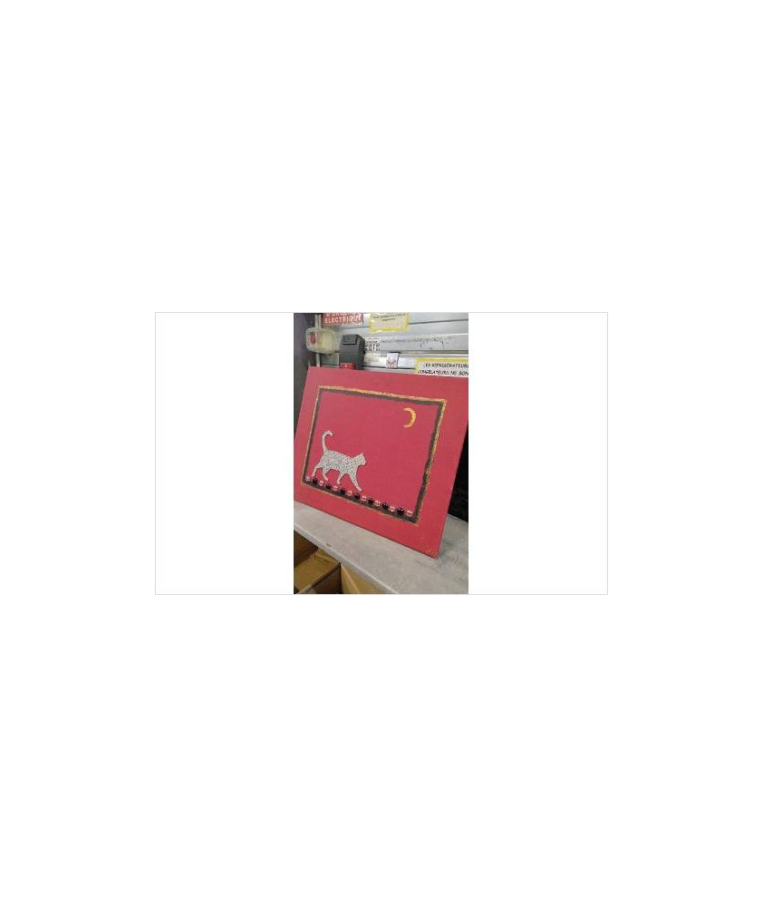 TOILE ROUGE CHAT 