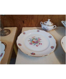 PLAT DE SERVICE EN PORCELAINE DECOREE