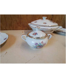 SUCRIER EN PORCELAINE DECOREE