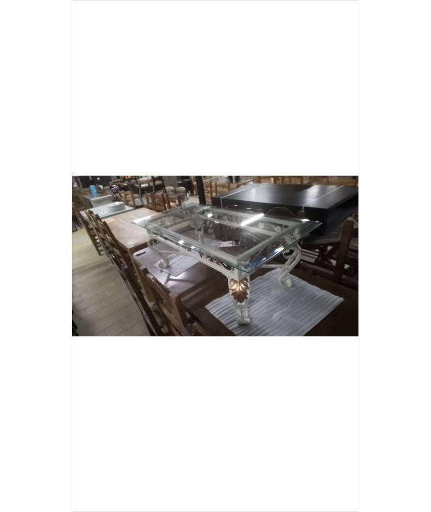 TABLE BASSE BEIGE / OR / VERRE TABLE BASSE BEIGE / OR / VERRE