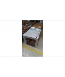 TABLE  GRISE 120X80 + 2 ALL 40CM 