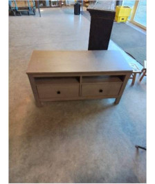 MEUBLE TV BOIS TAUPE 2 TIROIRS 2 NICHES