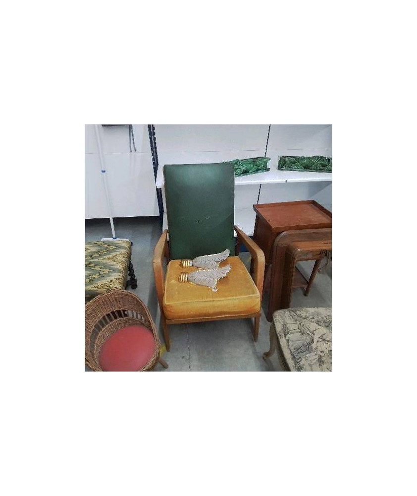 FAUTEUIL JAUNE/VERT ETIENNE HENRI MARTIN