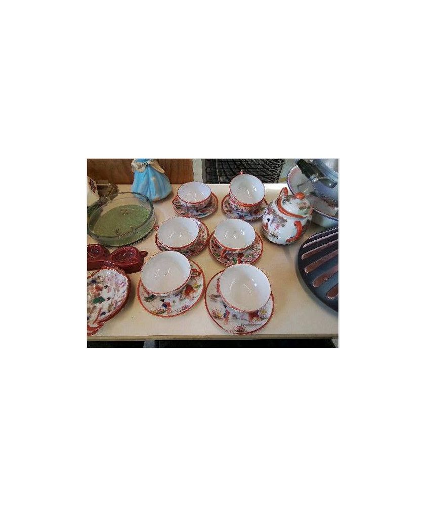 LOT DE 6 TASSES STYLE ASIATIQUE 