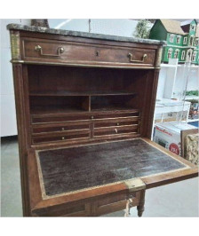 SECRETAIRE DESSUS MARBRE SERRURES TREFLES
