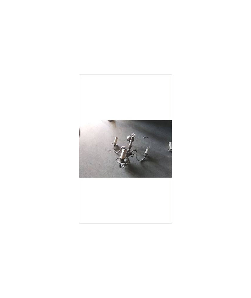 LUMINAIRE 3 BRANCHES ETAIN