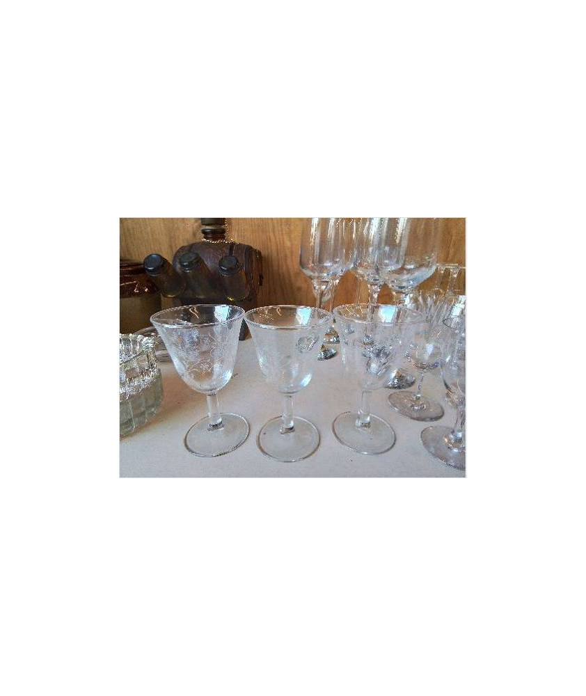 LOT DE 3 VERRE 