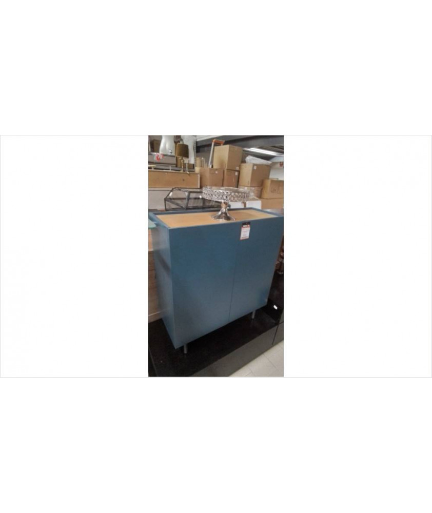 MEUBLE CHAUSSURE BLEU 2P 