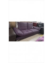 CANAPE 3PL. CUIR PRUNE