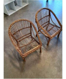 FAUTEUIL ENFANT ROTIN ET OSIER