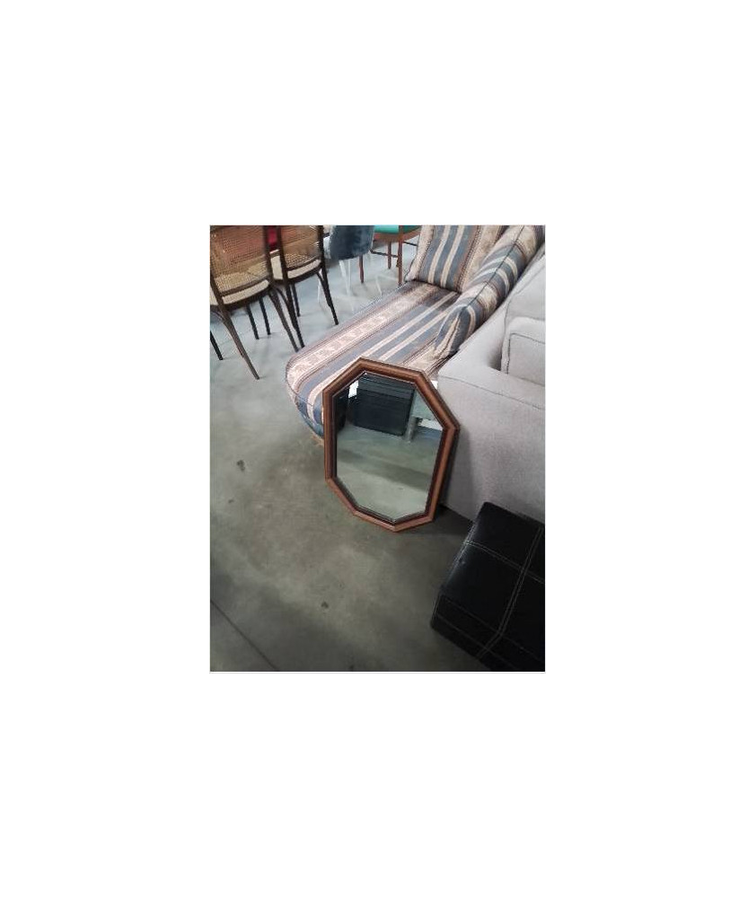 MIROIR OCTOGONAL BOIS MOULURÉ 