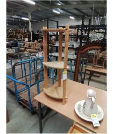 ÉTAGÈRE DE COIN PIN 3 TABLETTES 