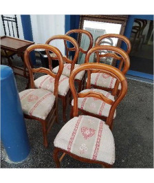 6 CHAISES STYLE LOUIS PHILIPPE 