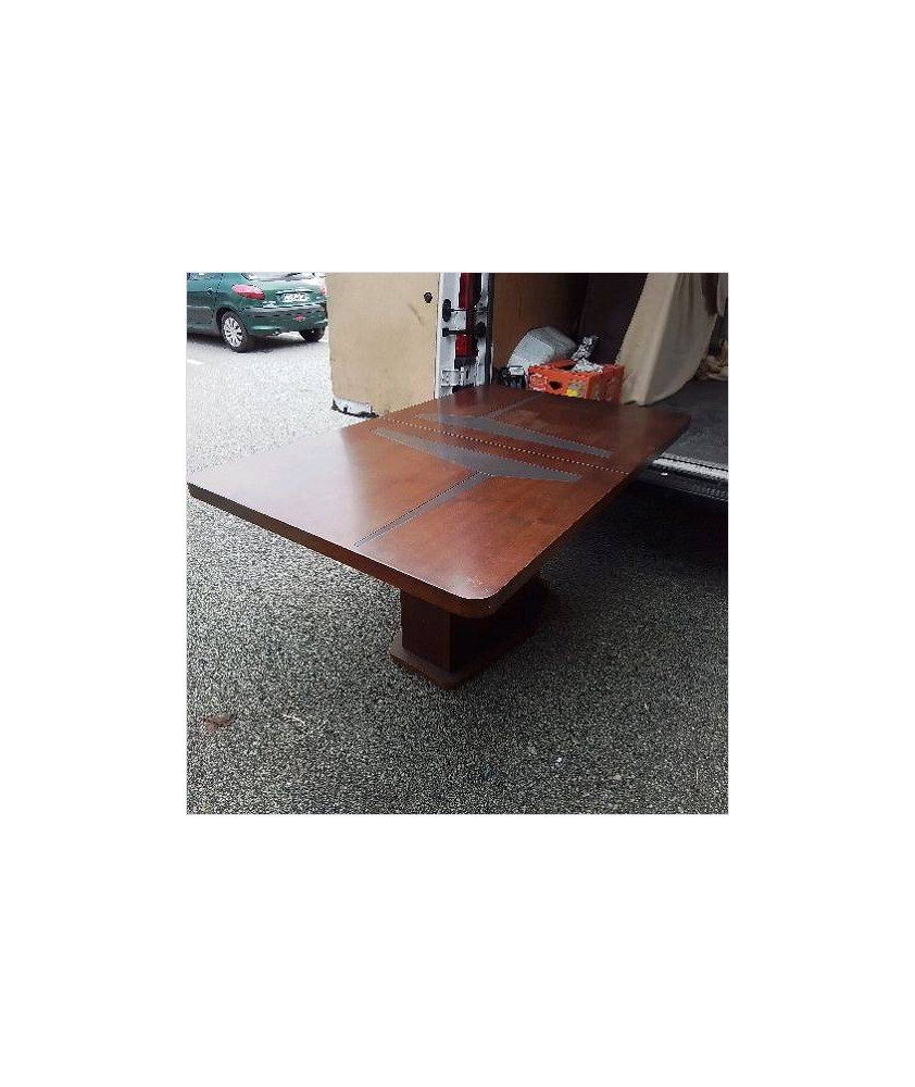 TABLE DE SALLE PIED CENTRAL RALLONGE INTERIEURE