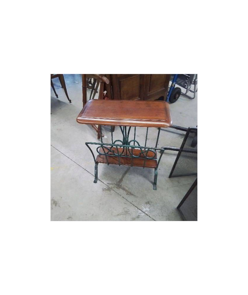 PORTE REVUES FER FORGE BOIS