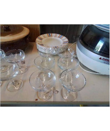 LOT DE 6 COUPES EN VERRE