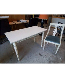 BUREAU VINTAGE EFFET CRAQUELÉ 