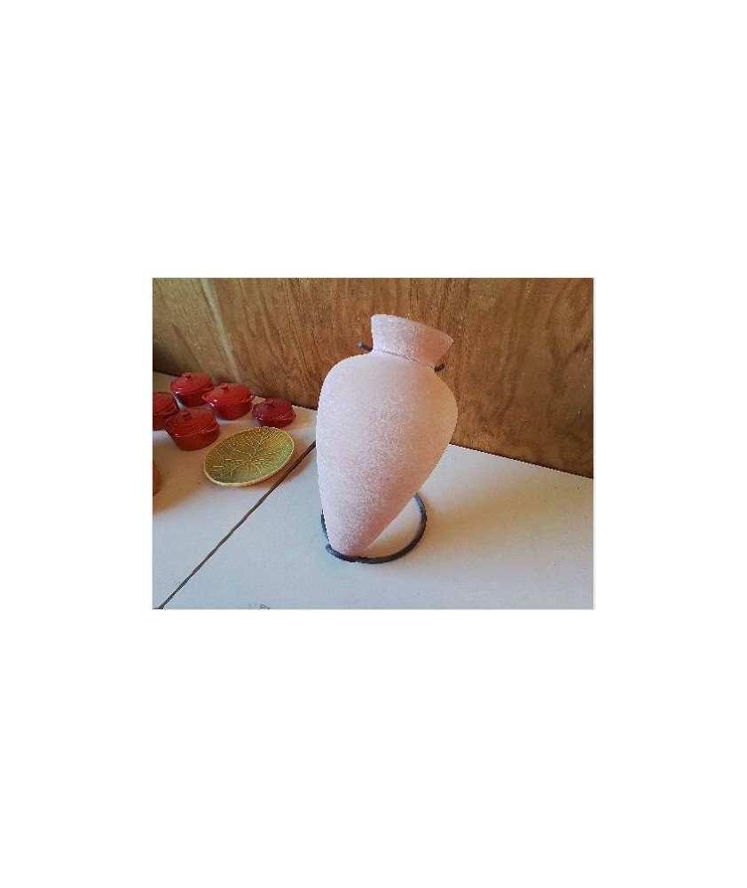 VASE ROSE AVEC SON SOCLE 