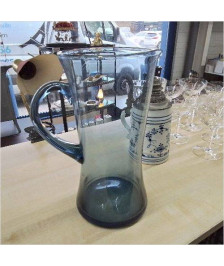 CARAFE VERRE FUMÉ BLEU 