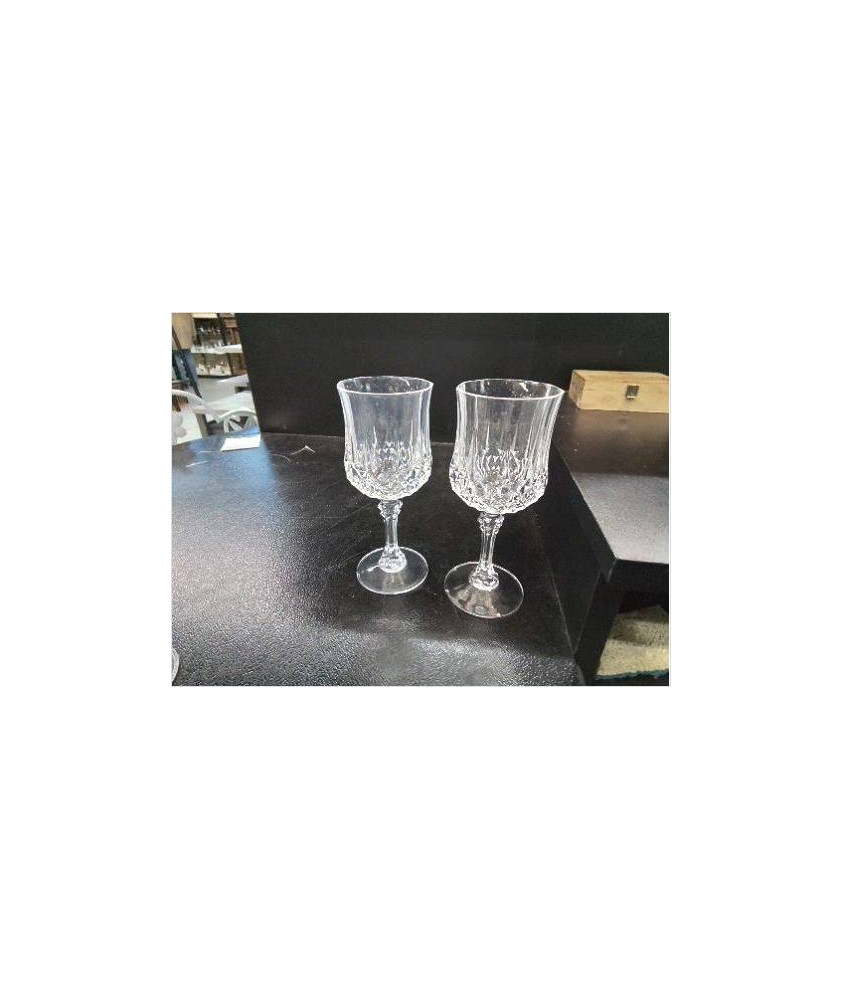 LOT DE 2 VERRES A  EAU EN CRISTAL 