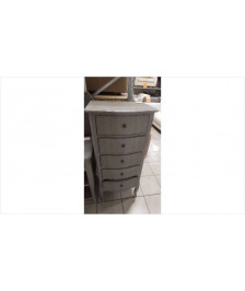 CHIFFONNIER GRIS 5T LES JARDINS D ULYSSE