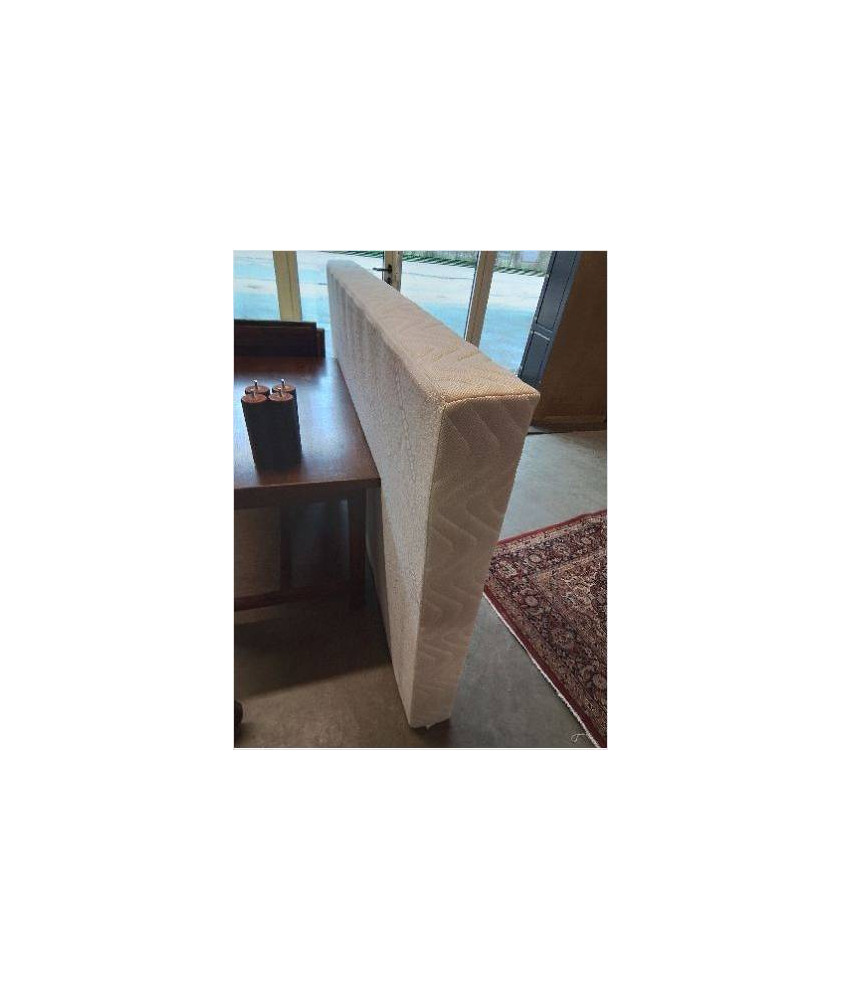 SOMMIER TAPISSER A LATTES DUNLOPILLO AVEC PIEDS BOIS 120X190