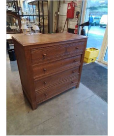 COMMODE HAUTE BOIS 4 TIROIRS DÉBUT XXE 
