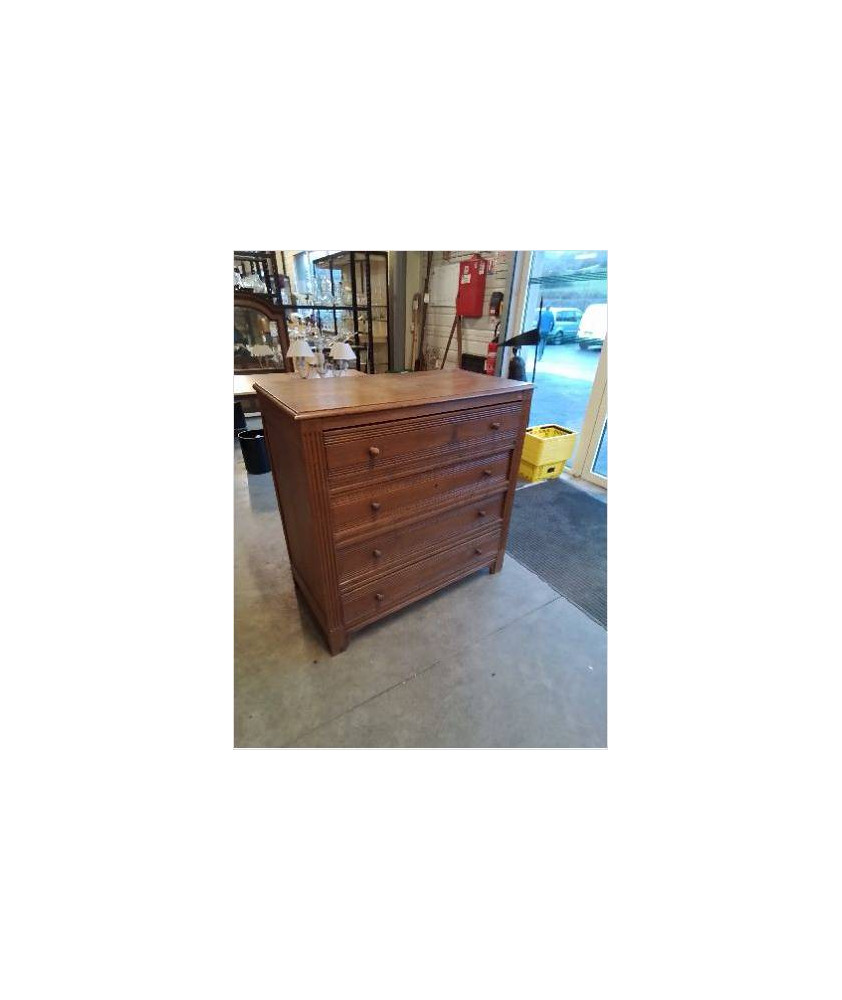 COMMODE HAUTE BOIS 4 TIROIRS DÉBUT XXE 