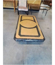 TABLE BASSE RECTANGULAIRE BOIS ANNEES 80