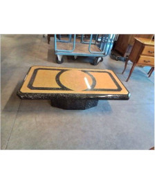 TABLE BASSE RECTANGULAIRE BOIS ANNEES 80
