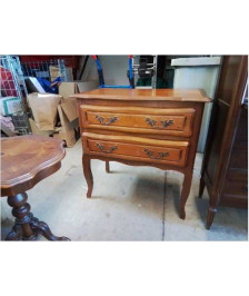 PETITE COMMODE HAUTE 2 TIROIRS DE STYLE LOUIS XV